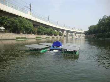 太陽能曝氣機在河道治理中的應用