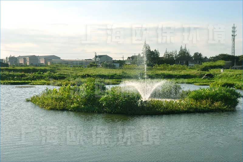 浮田型漂浮濕地能夠與各種曝氣機組合使用，形成一體化漂浮凈水平臺。