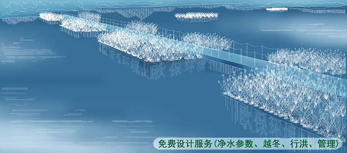 漂浮濕地在湖泊中應(yīng)用藍(lán)圖設(shè)計(jì)